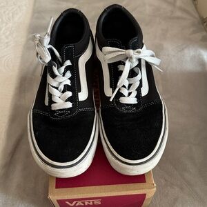 Vans Black and White Lace-Up Shoes